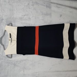 41 Hawthorn Navy Dress, M, Lined, zipper in back.